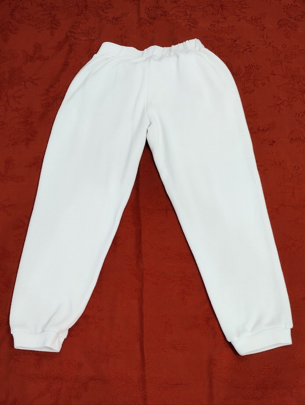 Zara Sz M Classic White Women's Fleece Jogger Pants